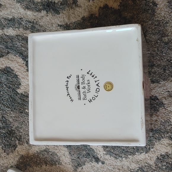Handcrafted for Bath & Bodyworks Holiday Edition 1997 Ceramic Package Cookie Jar - Picture 7 of 11